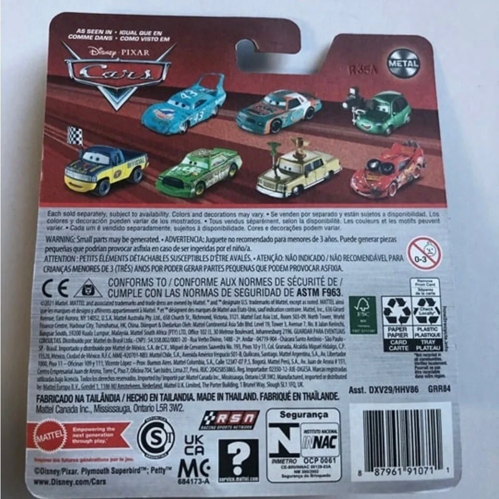 Disney Pixar Cars Die-Cast - Derek Wheeliams - Mattel - BRAND NEW!!